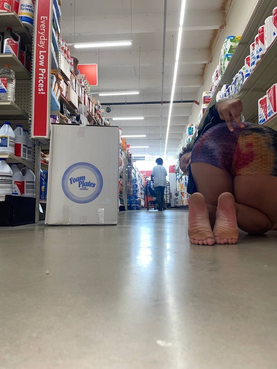 made the slut do all this in public ??even random people were watching her