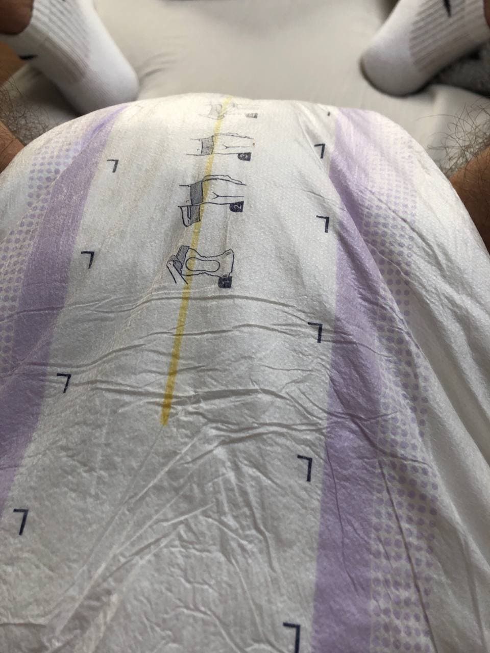 Click to view full size Silly boy in a diaper.