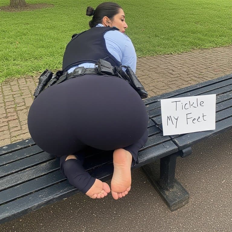 Latina officers want their bare feet tickled and played with