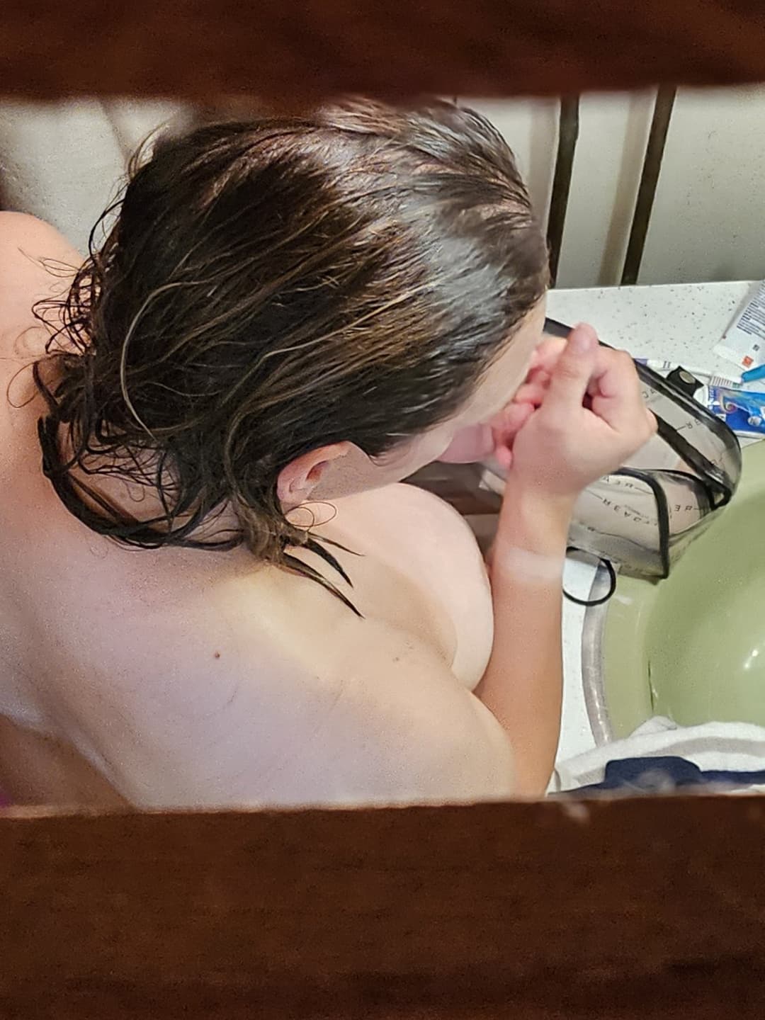 Milf Cousin Spied After Shower 01