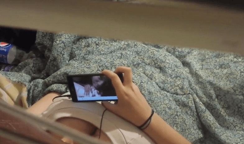 Caught an orgasm while watching lesbian porn