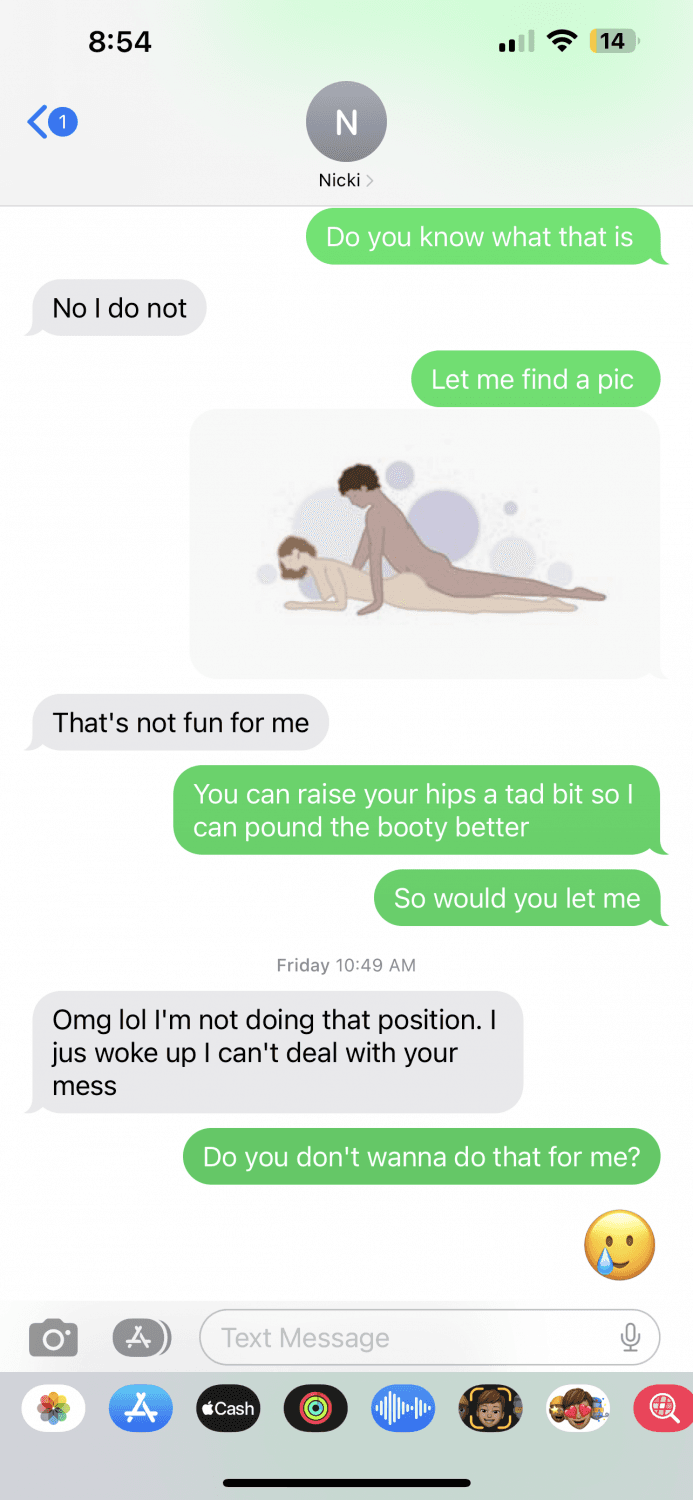 Nicki talks too much but at least she let me pronebone