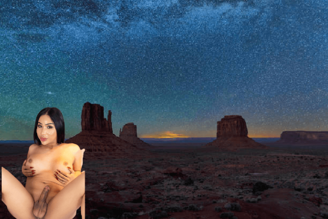 Big Tits Thai Ladyboy Coco In Milky Way Over The Grand Canyon