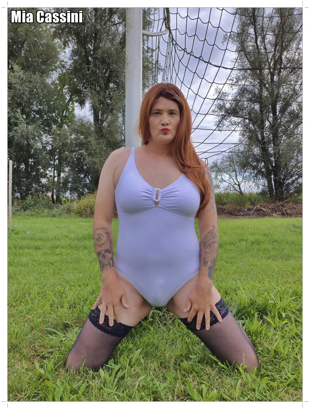 White Swimwear with Bulge