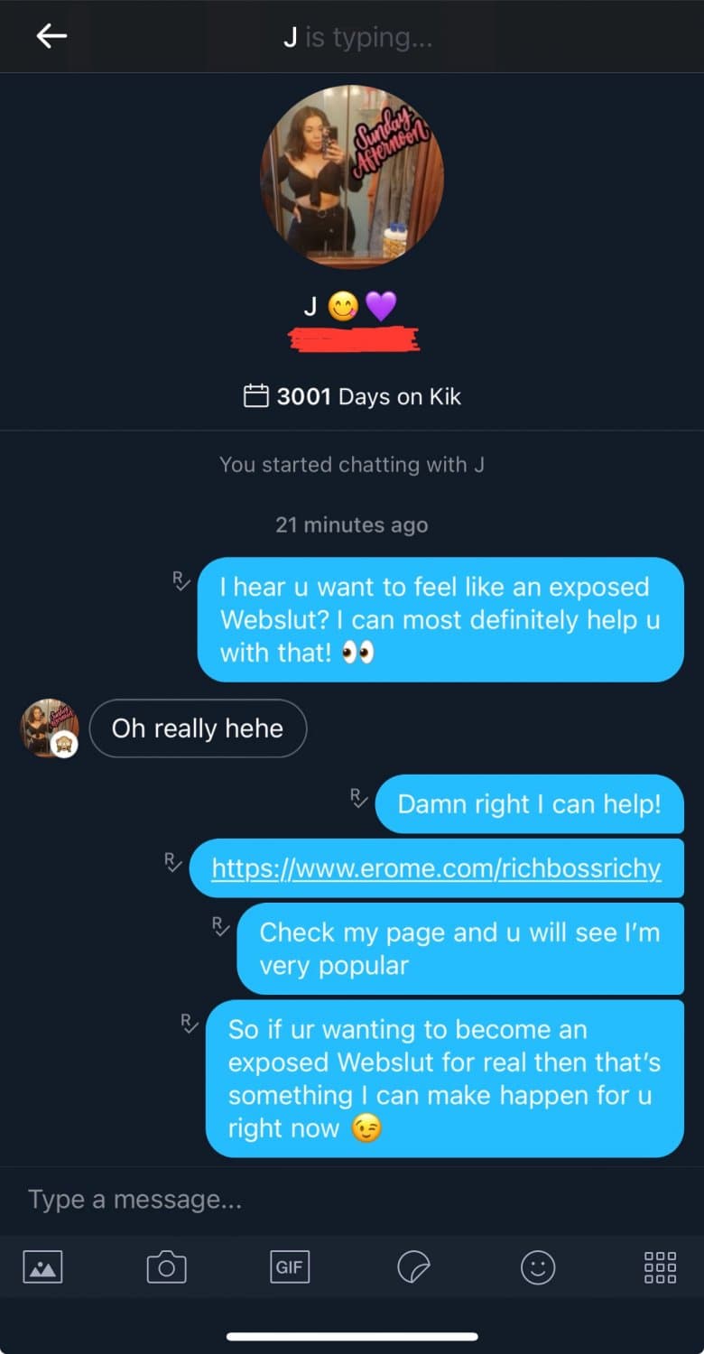 Turned this big titty horny Kik slut into a certified E❌POSED WEBSLUT ??