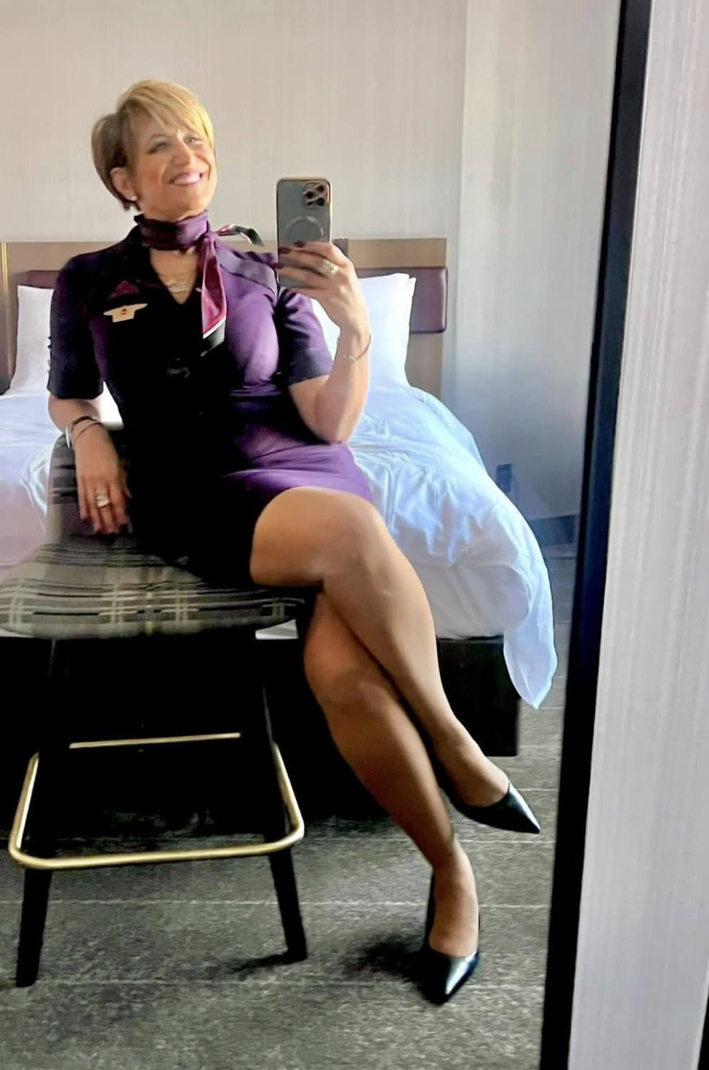 Thick Gilf flight attendant 3