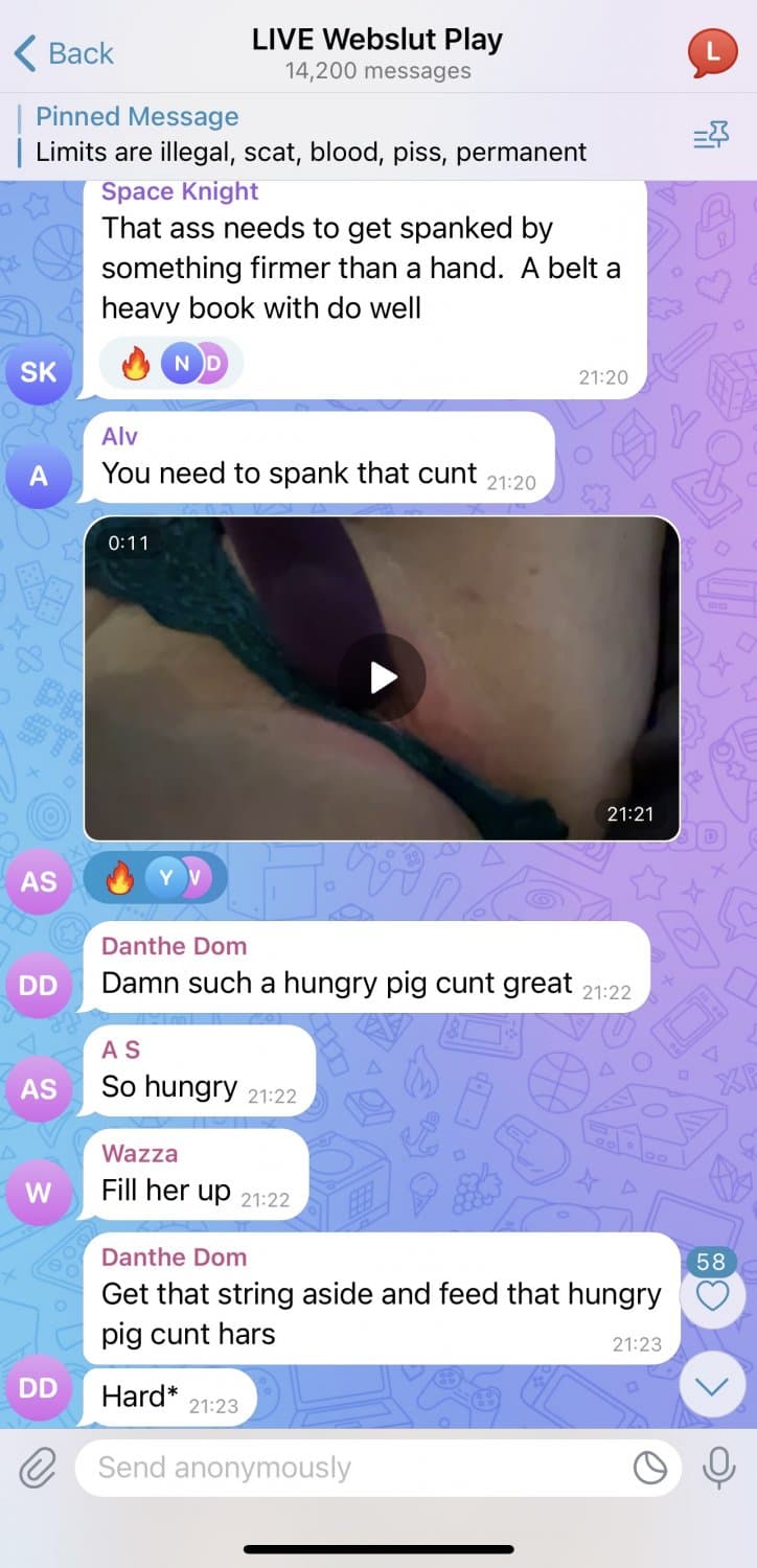 Made my fat obedient PIG perform in my Telegram group as a free use webwhore ??❌?‍???