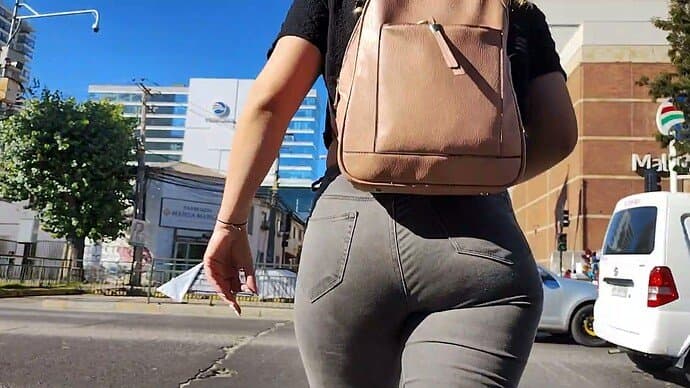filmed fatt ass jeans girl