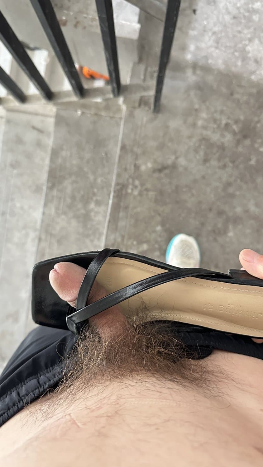 Cock & cum into asian shoes