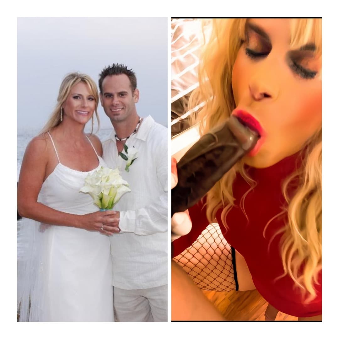 BIG TIT WIFE CATCHES sissy hubby dressing & sucking BBC and leaves him