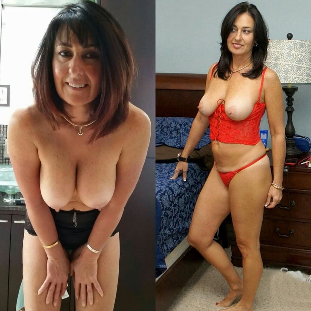 Click to view full size Gorgeous mature brunette with perfect natural tits shows off her hotness