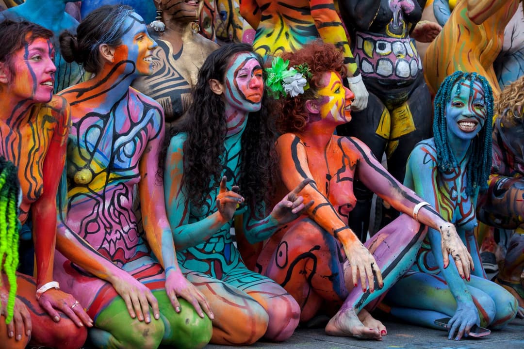 Body painting day in NYC