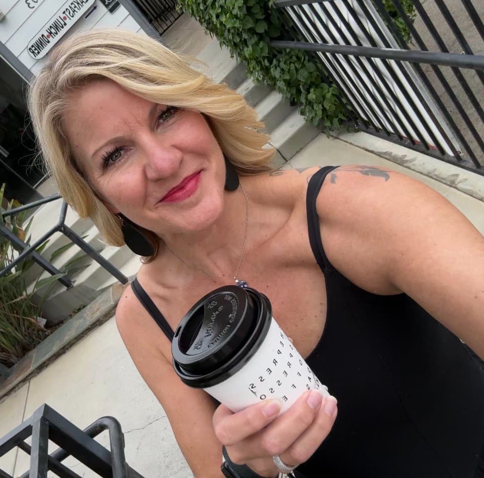 Coffee anyone? She takes it black..but begs for creamer