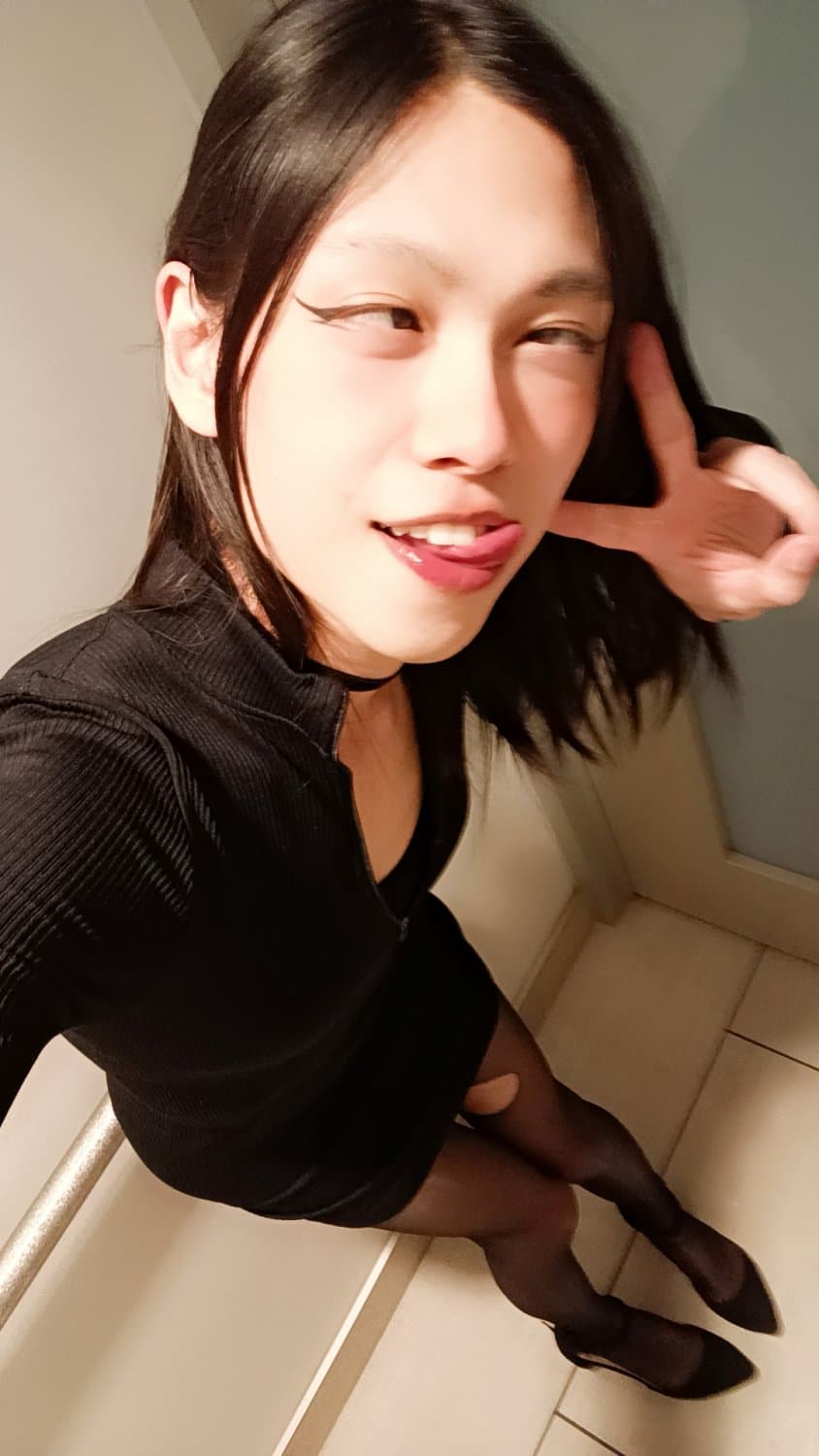 Femboy masturbating in school bathroom, wishing someone can fuck me into a drooling ahegao whore