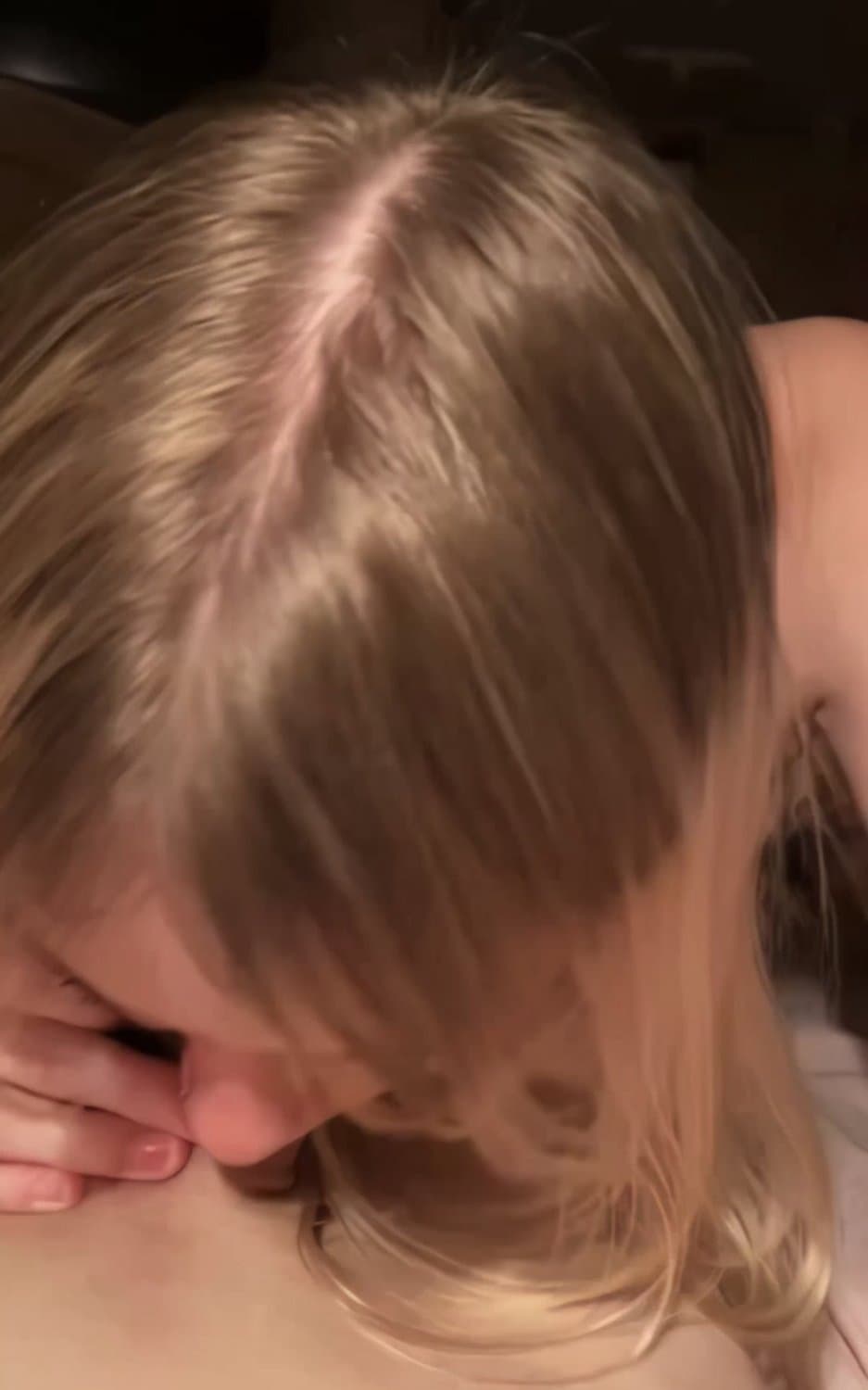 Blond Girlfriend Gives Stranger BlowJob At Work Christmas Party