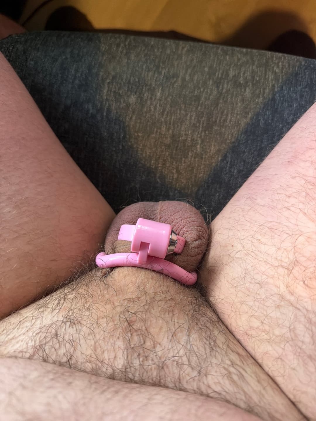 Ugly idiot fag Joseph Huffer superglues chastity cage