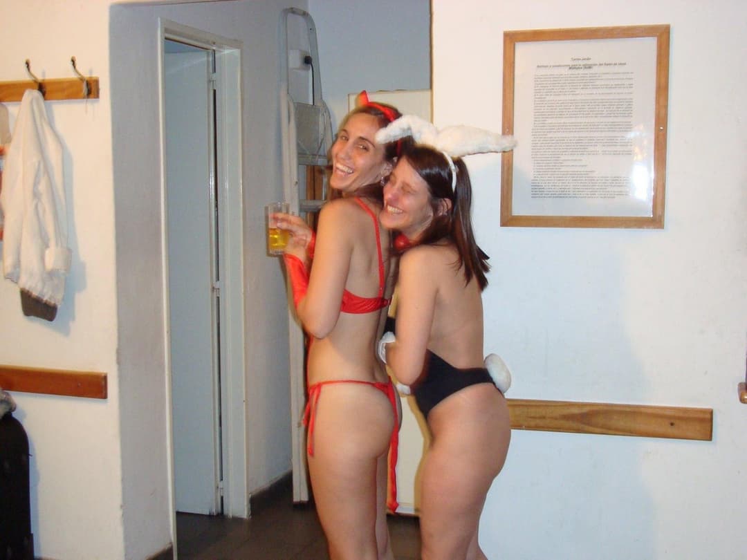 Slutty costume and dildo fun