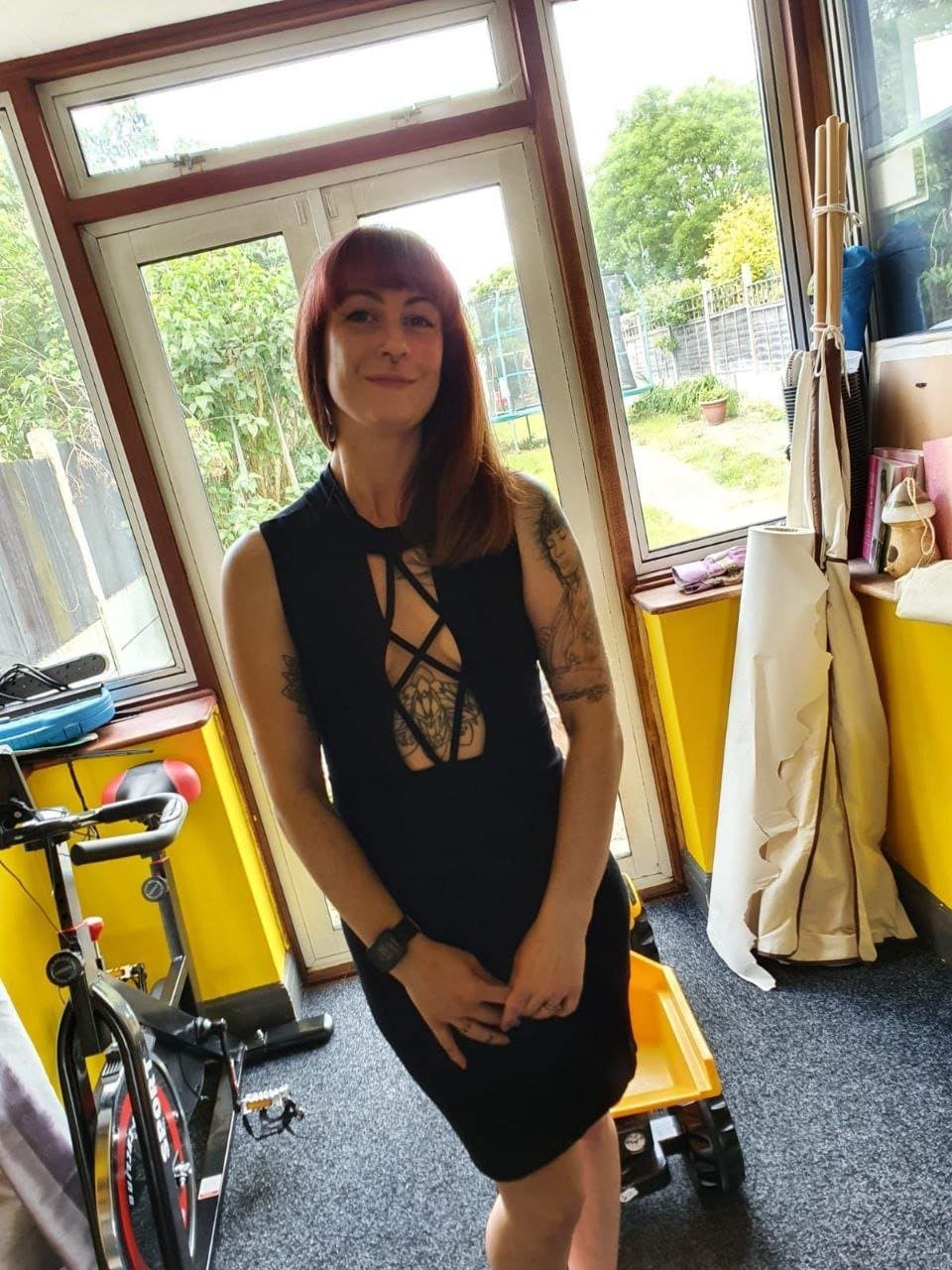 UK married slut dressed sexy teasing her on wedding and sexy lingerie