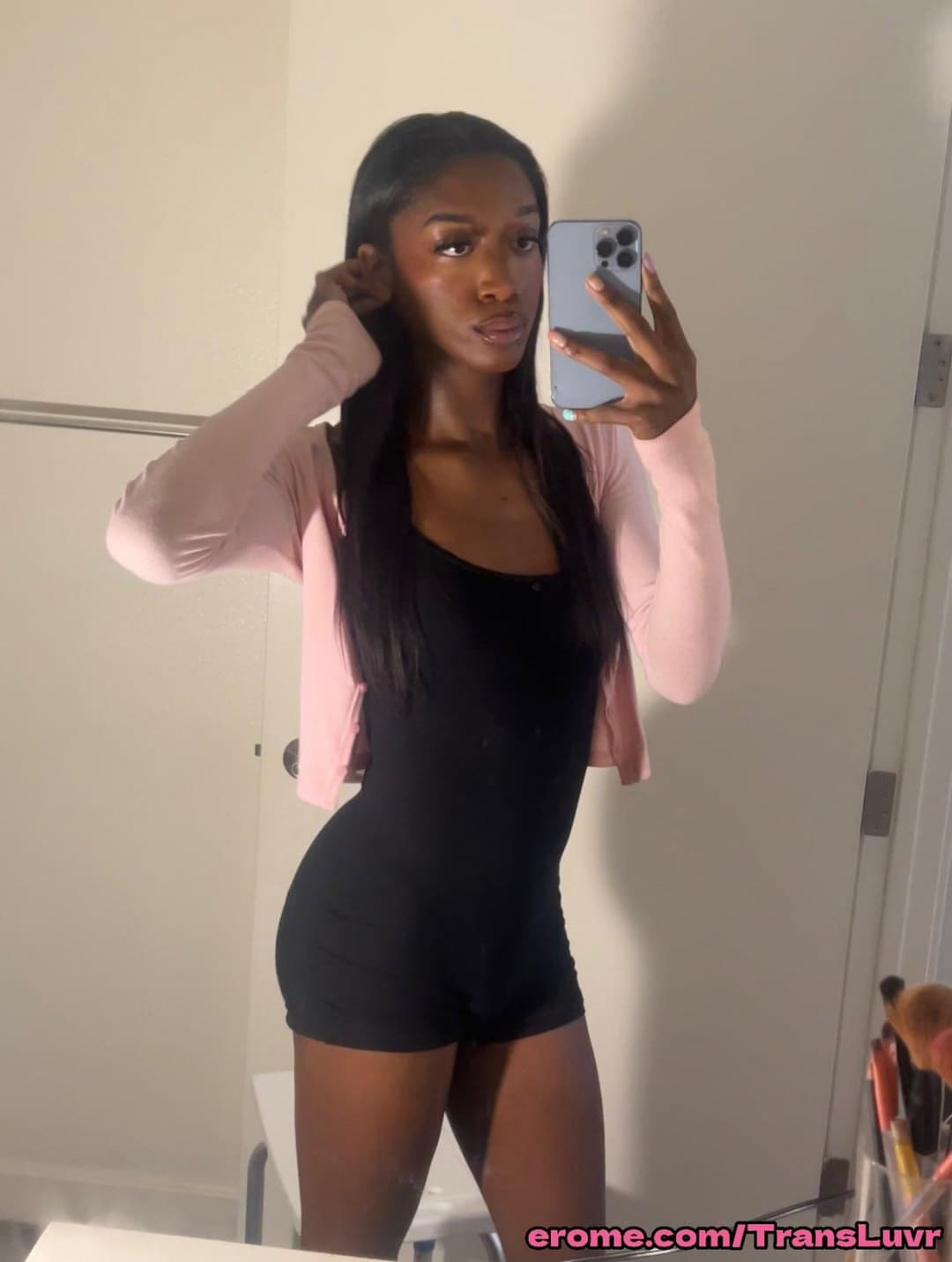 Trans Ebony Gamer Teen Luv Masturbating [Femboy, Shemale, Tranny, Trap]