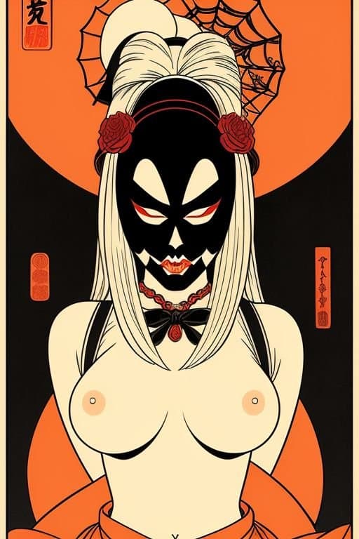 Halloween AI Artwork that I generated (Female Edition)