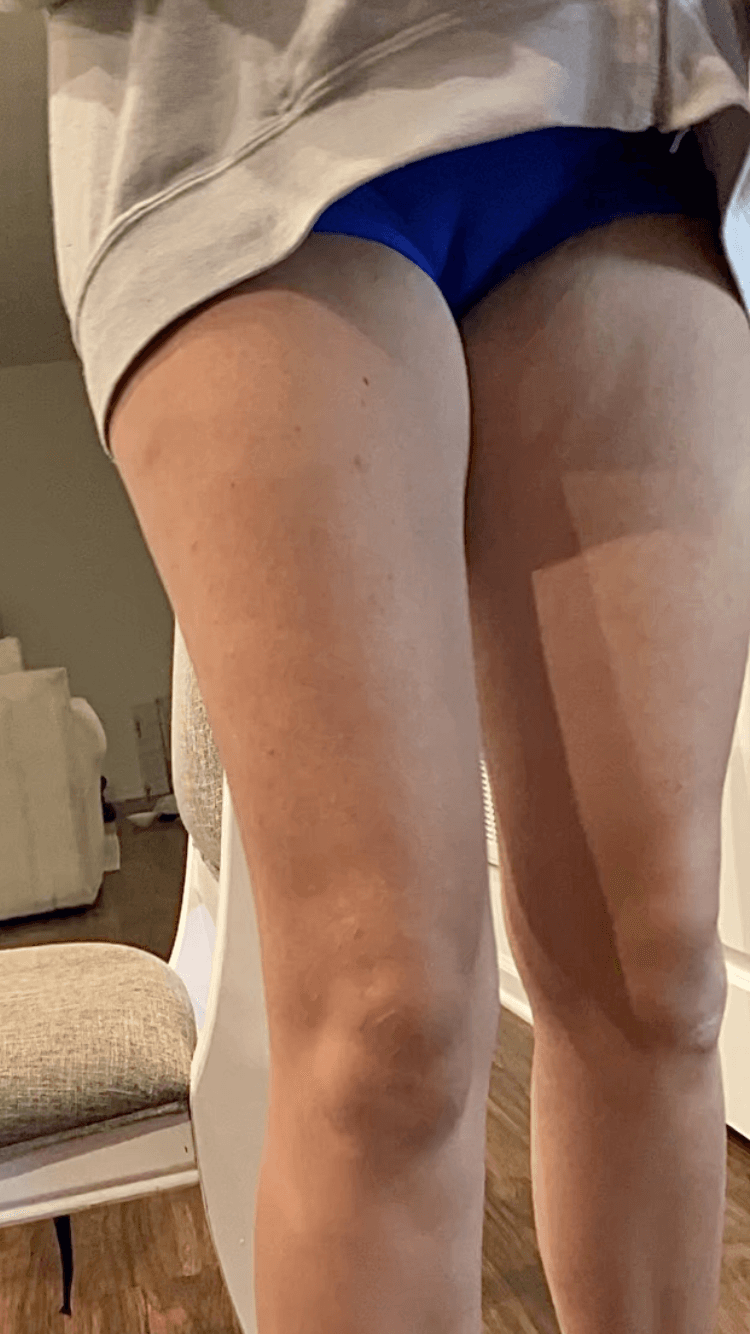 Sister showing camel toe in tight shorts candid