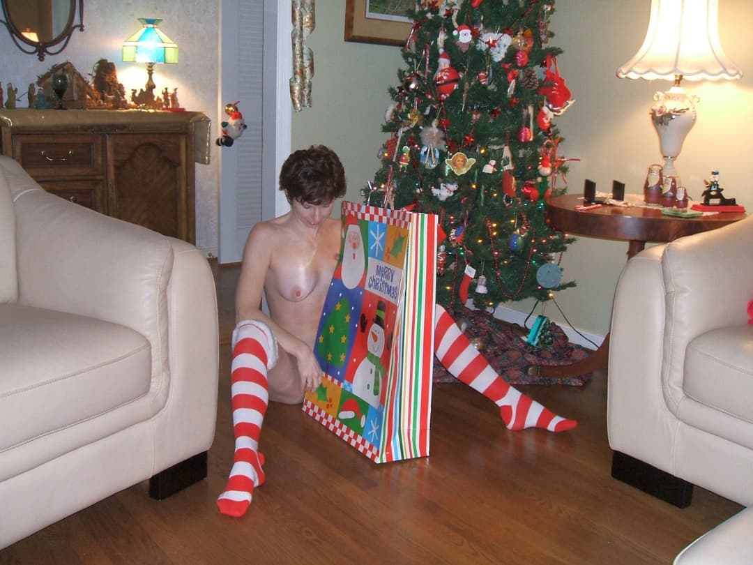 Christmas Memories MILF Nude by Christmas Tree 2