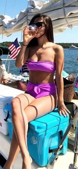 News reporter Kaitlan Collins shows off her slutty bikini beach body and a whore fuck me mouth