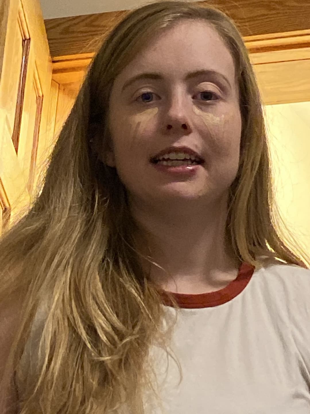 Flight attendant showing some thick blonde white babe action