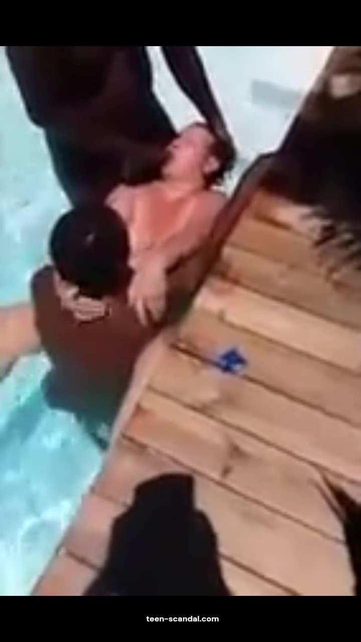 Holiday  pool fuck