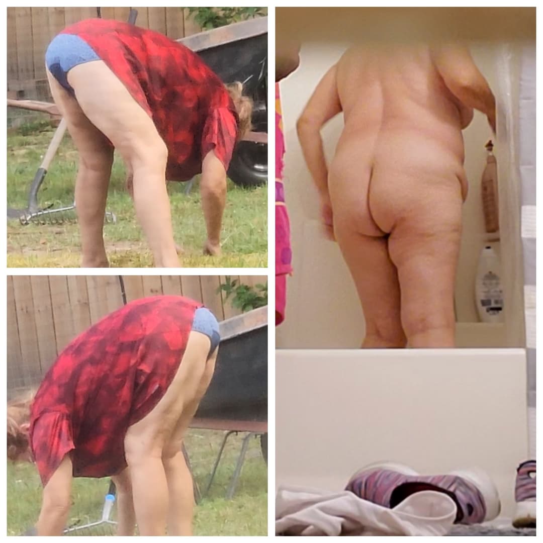 My fuck pig whore mom bending over all the time