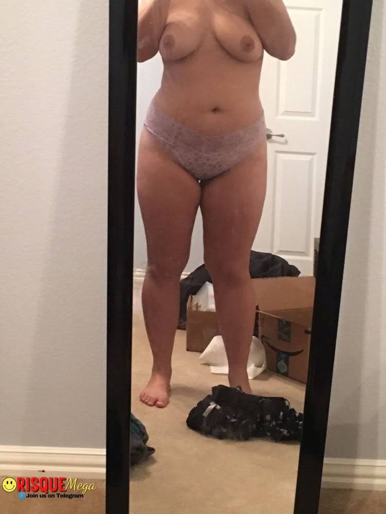 chubby dark skinned shows off body