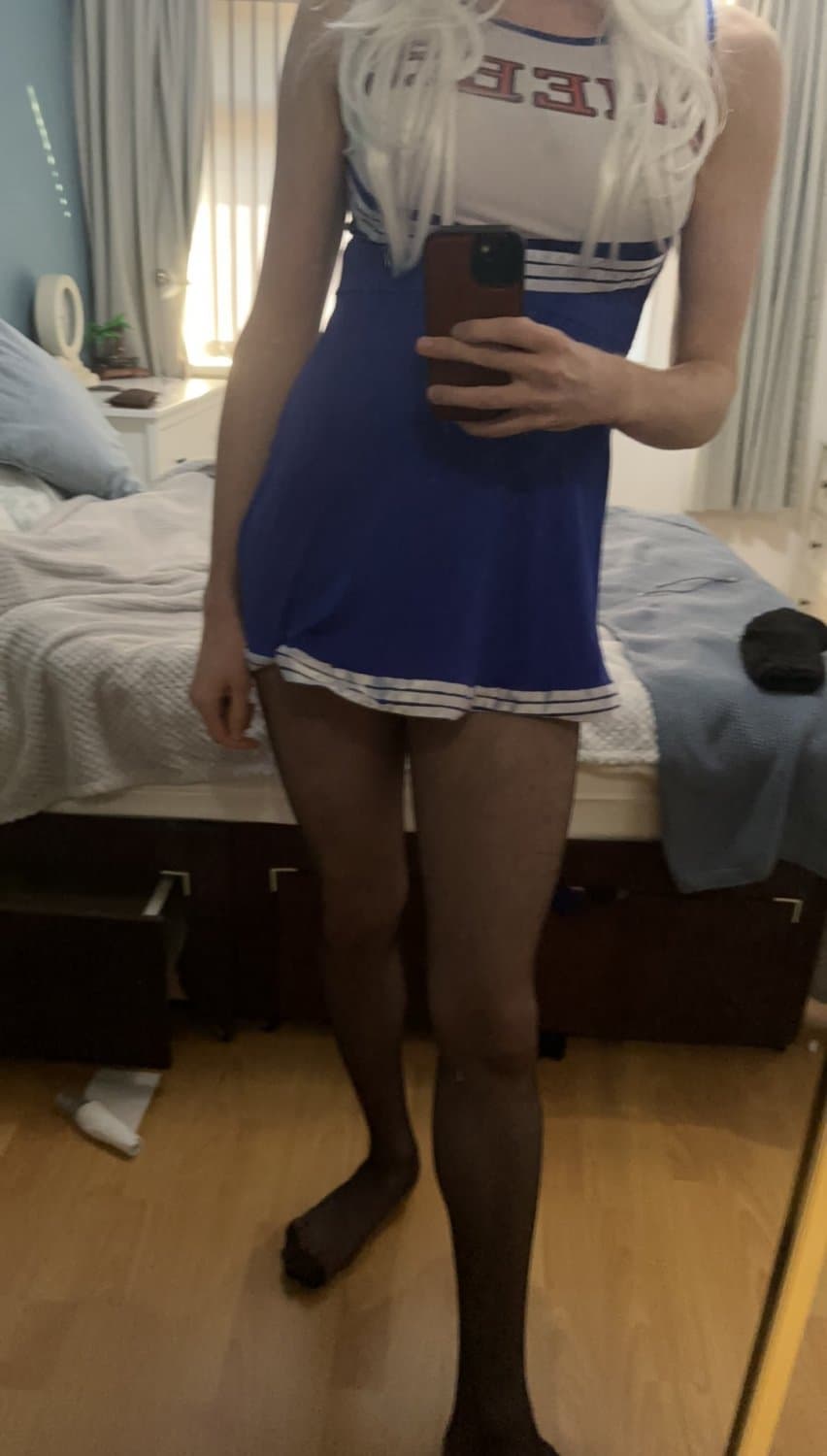 Sissy Cheerleader at your service @lewisitti2 on kik