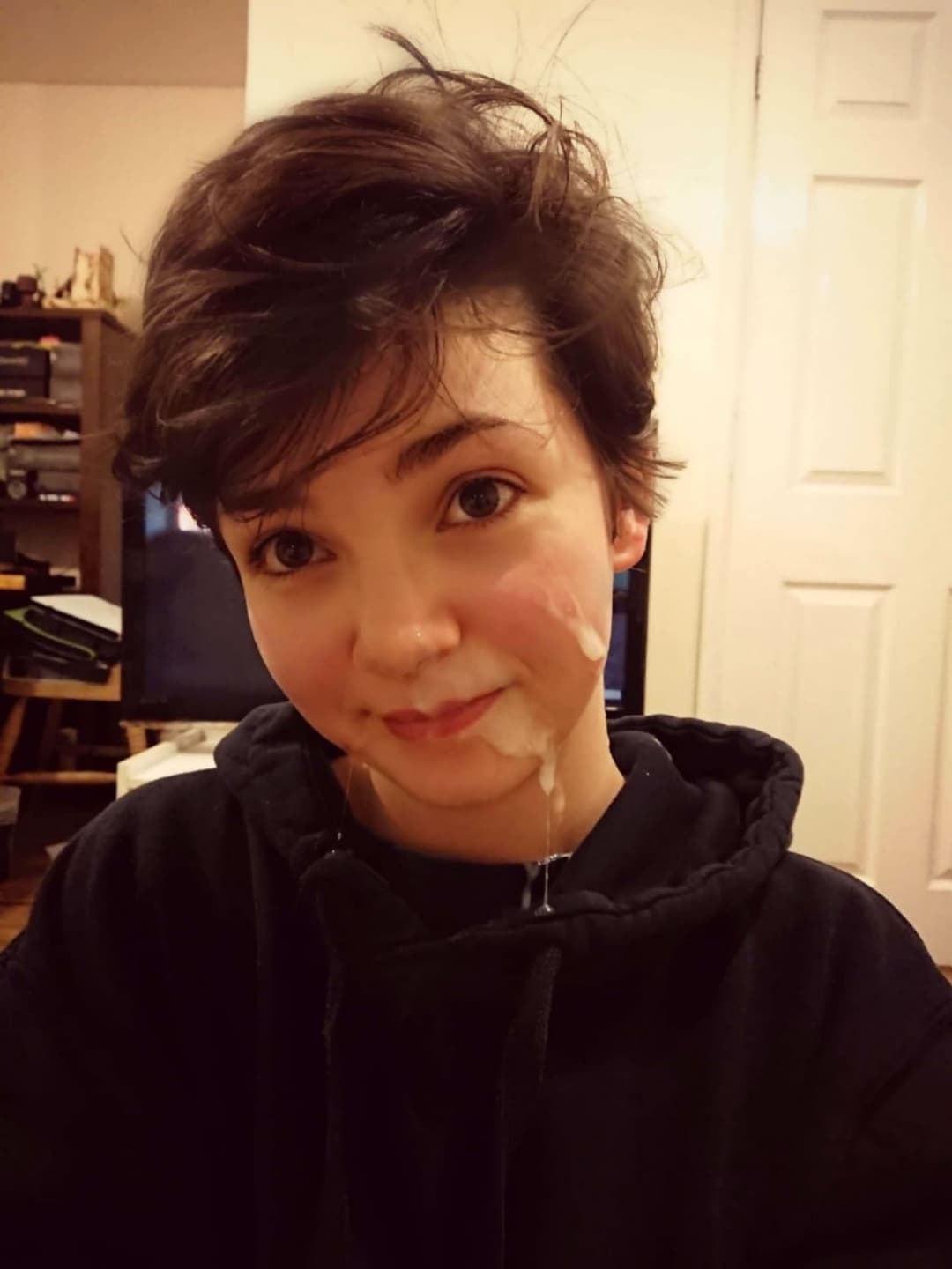 short hair facial sluts