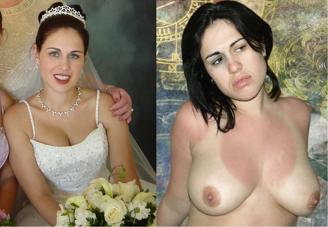 Dressed Undressed Slut Bride Spread Legs Shaved Pussy, Big Spread Ass and Big Tits