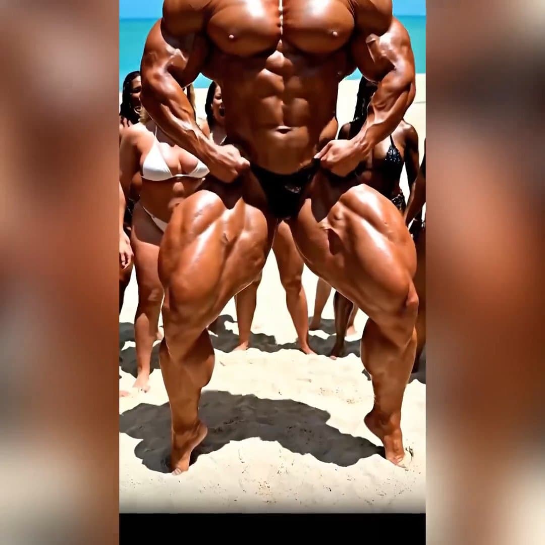 Group bodybuilding sex, one woman is not enough for her big roided muscles