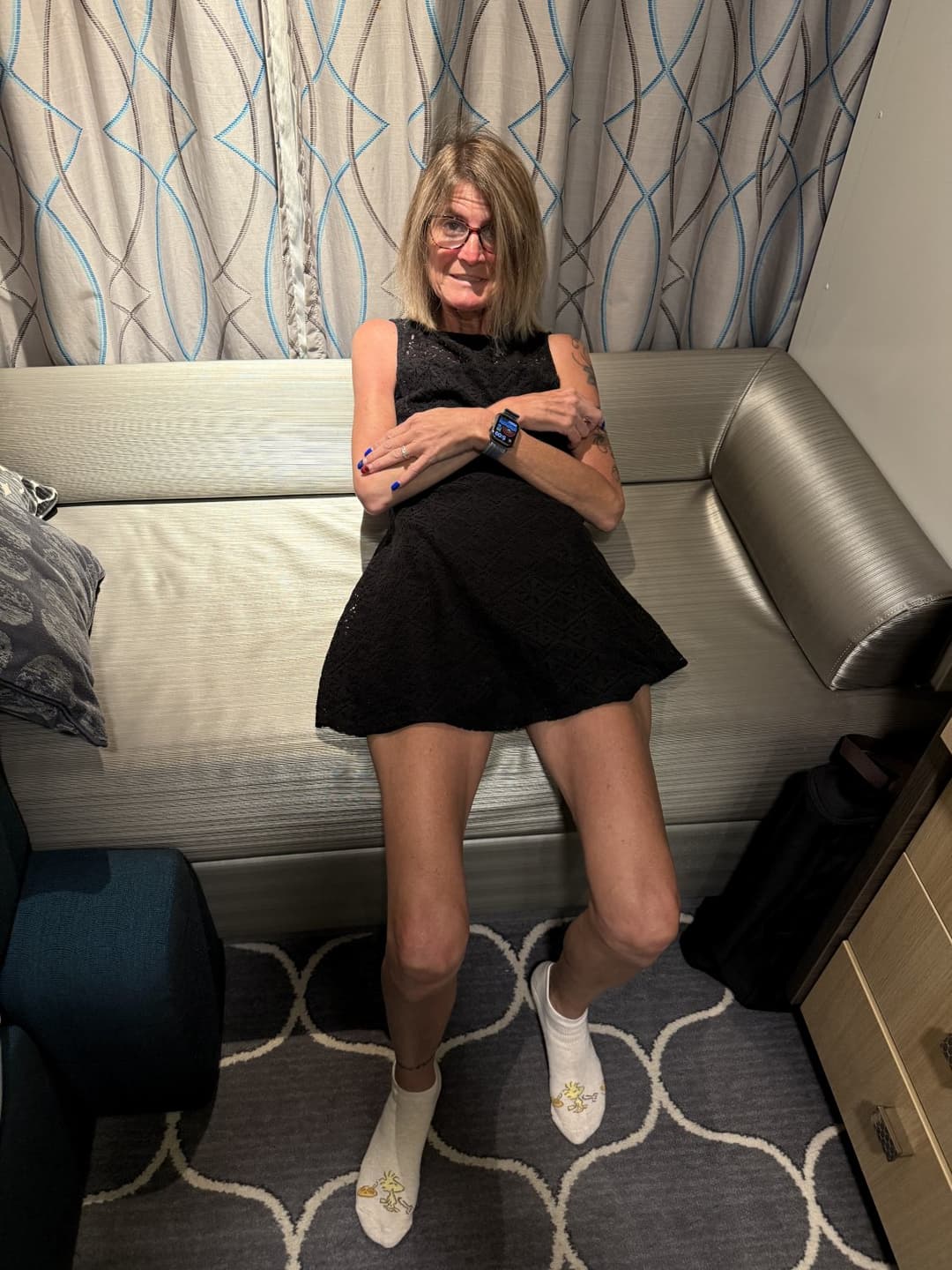 Drunk skinny wife with hairy pussy masturbating before getting fucked