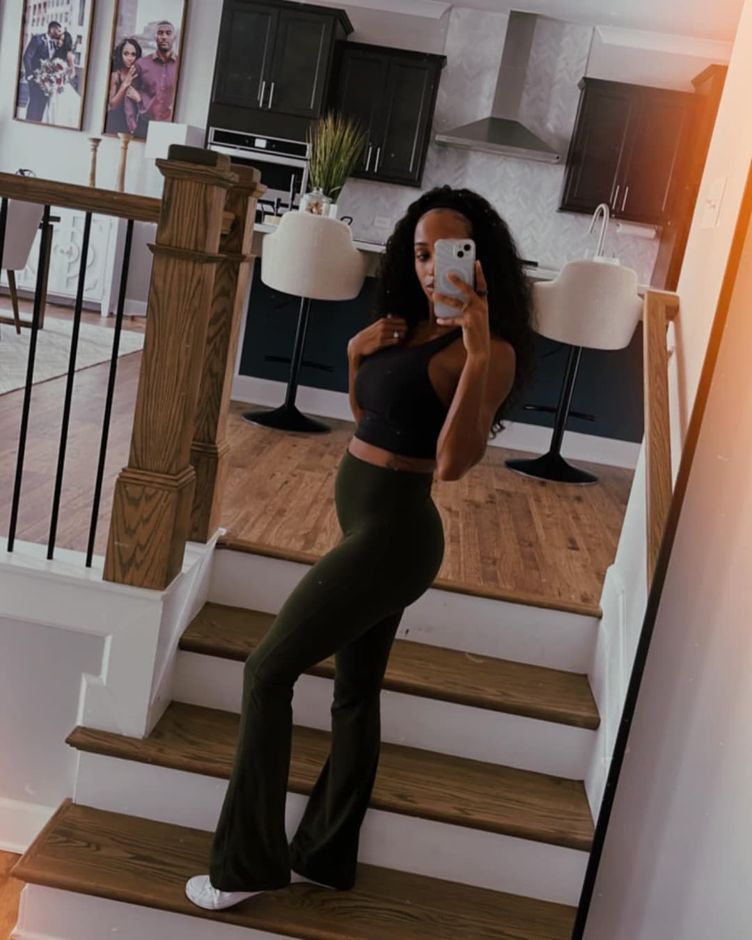 Fitness Couple having fun dark nipples