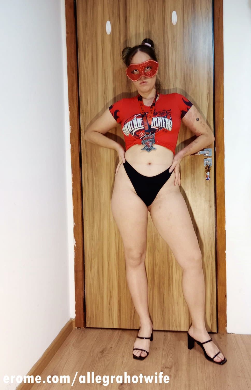 Esposa Allegra depois da corrida