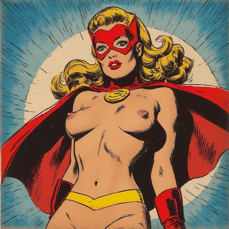 Vintage superhero pinup