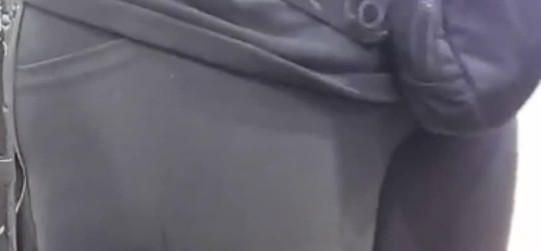 Thick German trying to hide her Fat Pussy Lips Cameltoe with Pouch