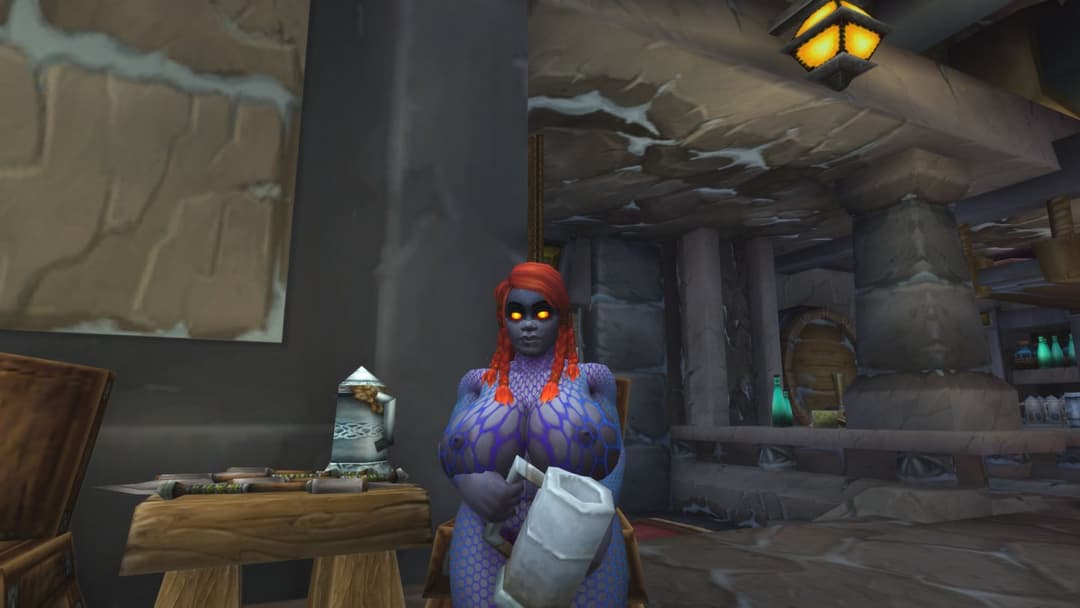 Have a drink with the dark iron dwarf slut!
