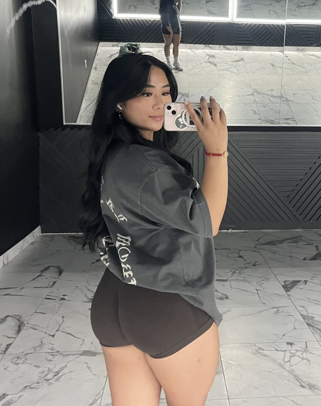 Thick ass ABG grasping for money and attention. Stupid Asian bitch finessing niggas for money