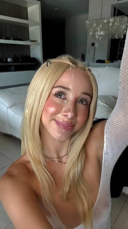 Click to view full size Petite whorish blonde Livy loves to Gets on her knees, sloppy deepthroat and facial