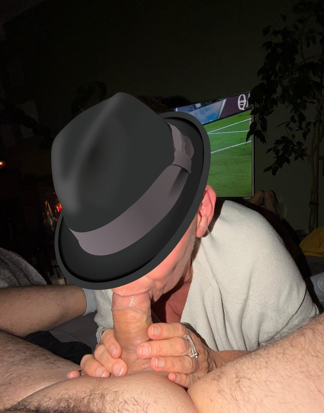 My big naturals & chubby Mature is sucking my dick and showing her breasts