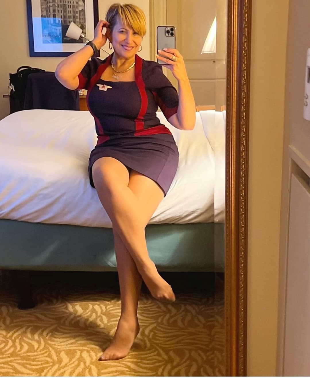 Thick Gilf flight attendant 2