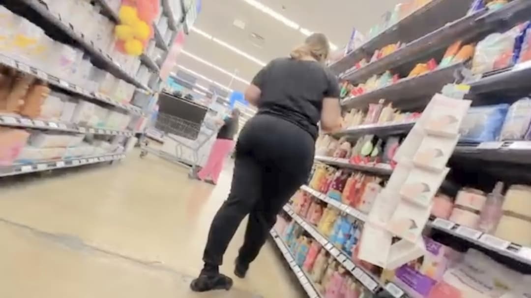 crazy thick chubby latina teen standing in the aisle creepshots