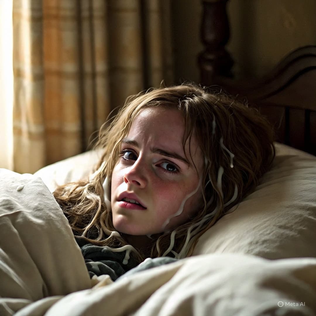 Harry had fun when Hermione was sleeping (Harry se divertiu enquanto Hermione dormia)