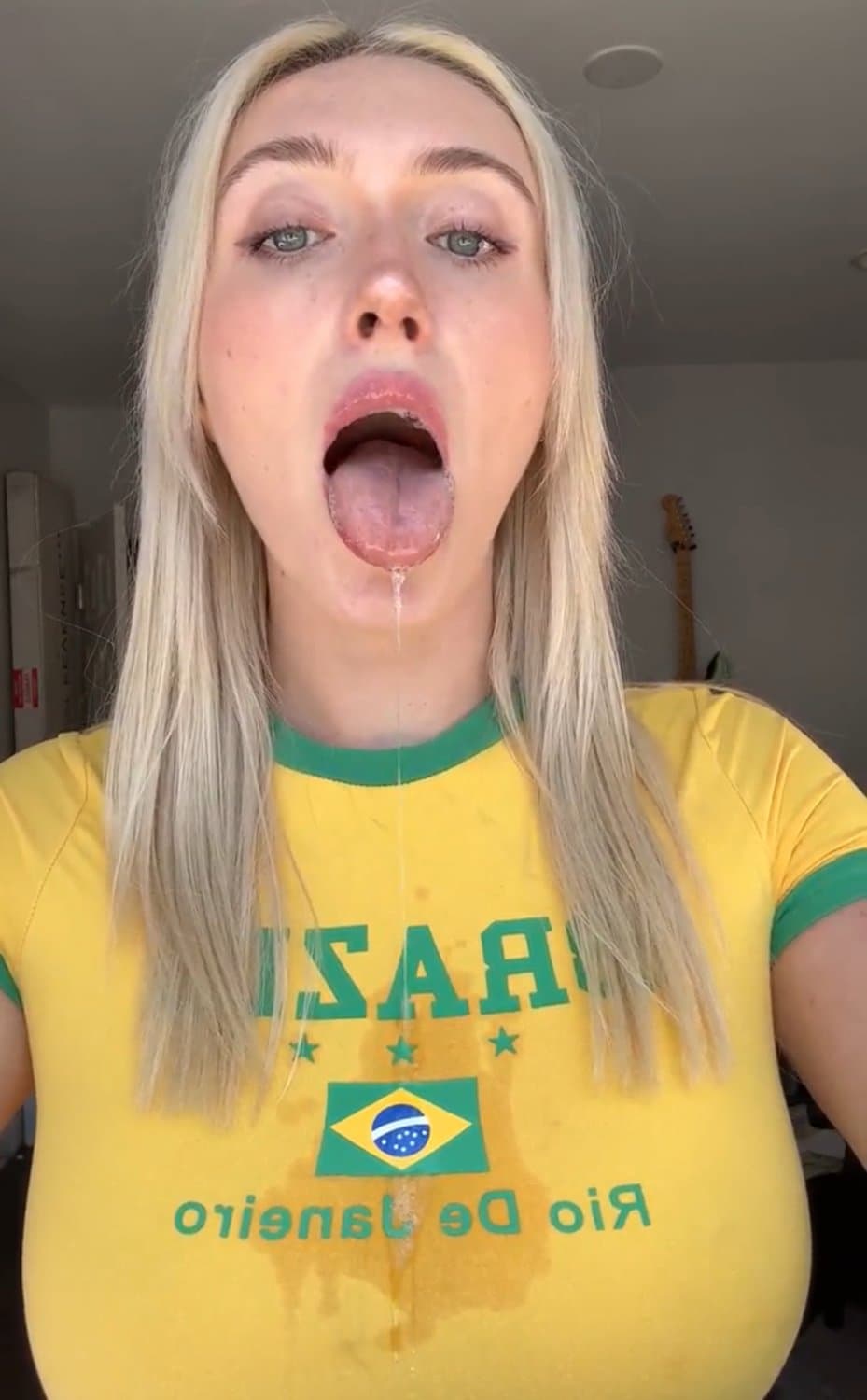 Big tit blonde tit drop