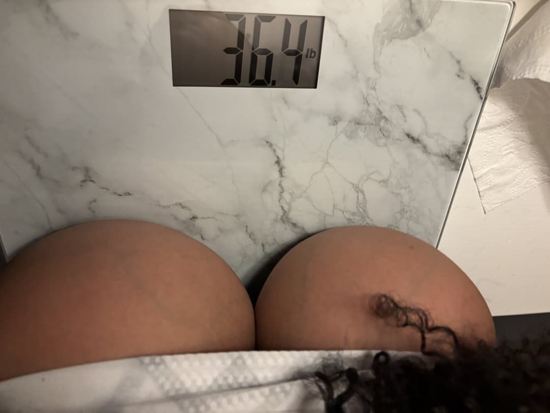 Been loving this new whore trend of sluts weighing the milk in their tits. Chocolate nigga milk