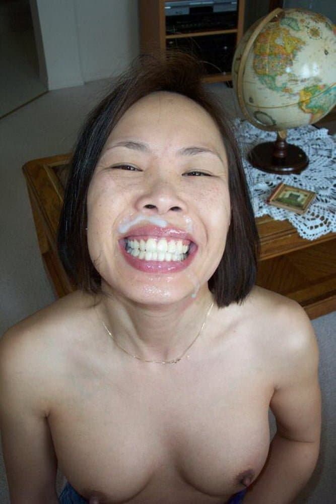 Asian wife Innocent and naive to full on tongue pierced cum facial webslut.